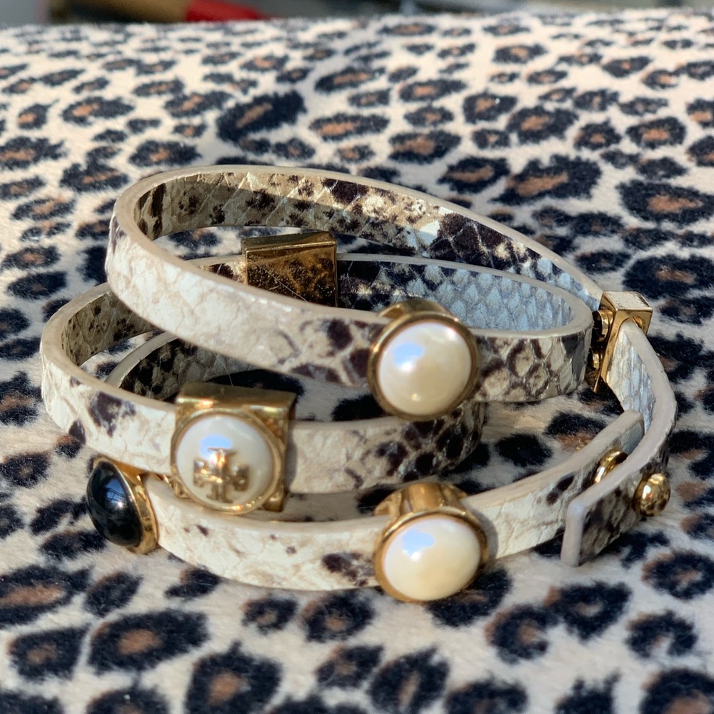 tory burch python wrap bracelet